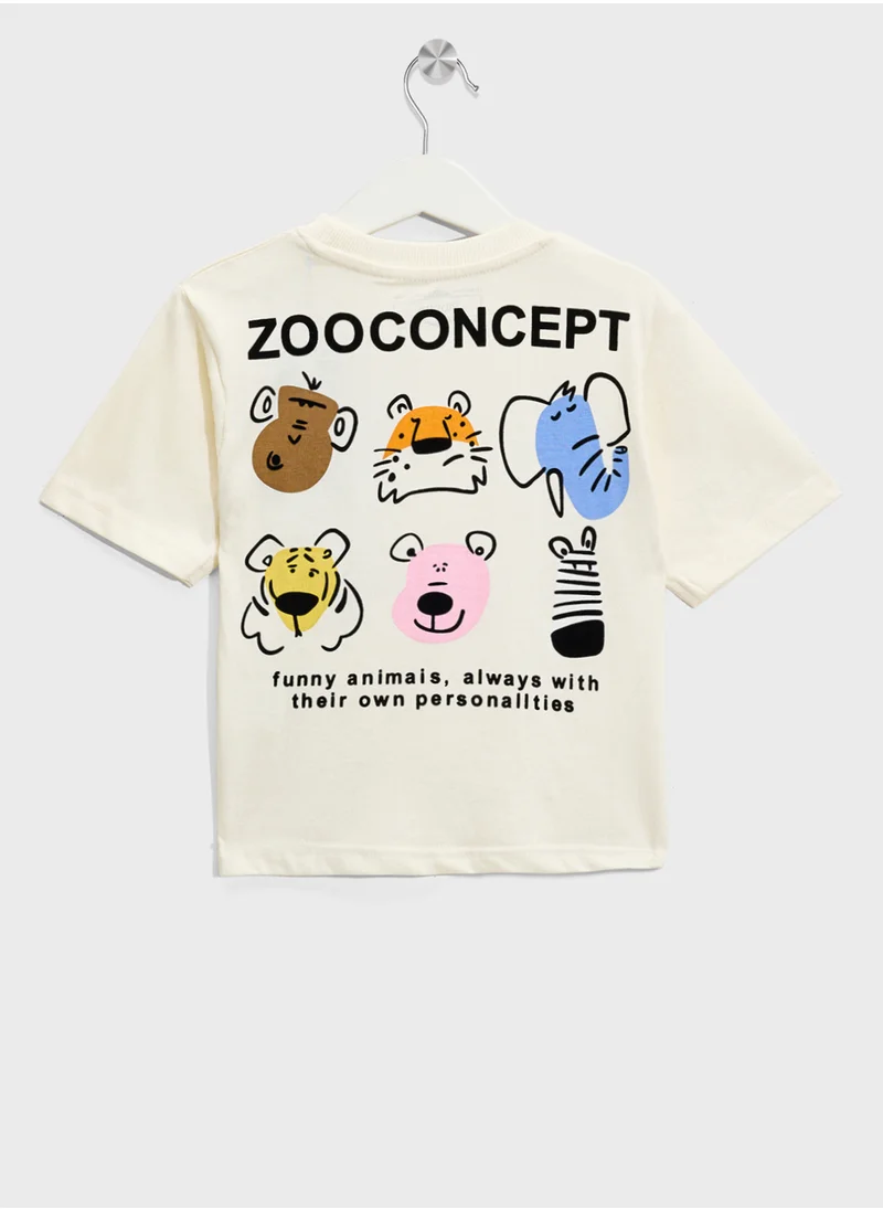 ريبلز مع نمشي Boys Drop Shoulder T-shirt