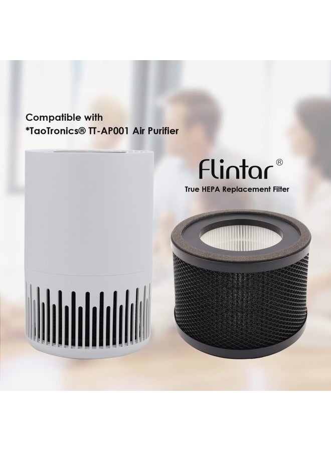Flintar H13 True HEPA Replacement Filter Compatible with TaoTronics TTAP001 Air Purifier and VAVA VAEE014 Air Purifier 3in1 H13 Grade True HEPA and Activated Carbon Filter Set 2Pack - Image 2