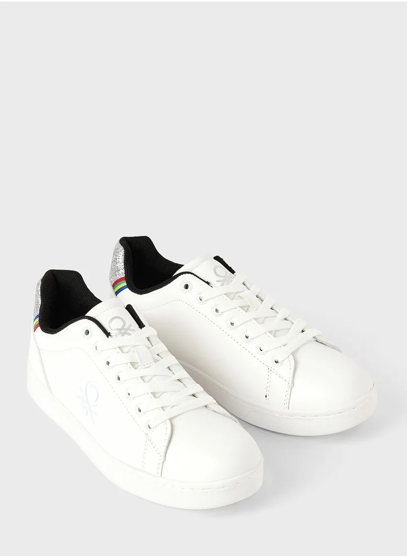 UNITED COLORS OF BENETTON Embroidered Logo Sneakers