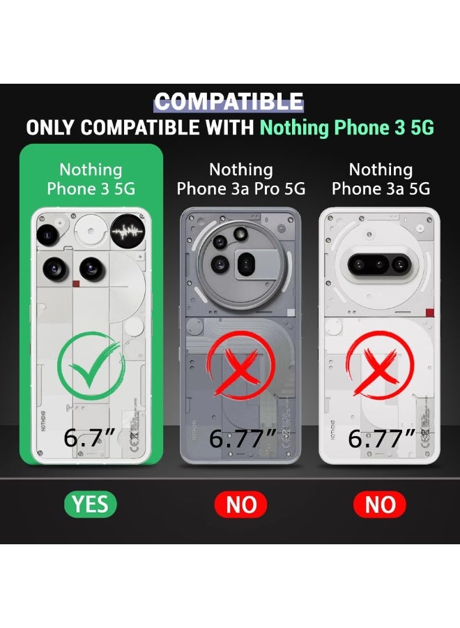 Nothing Phone 3 Clear Hard PC Back Cover Case with Shockproof TPU Black Border 360 Degree Impact Resistant Camera Protection Transparent Cover For Nothing Phone 3 - Image 2