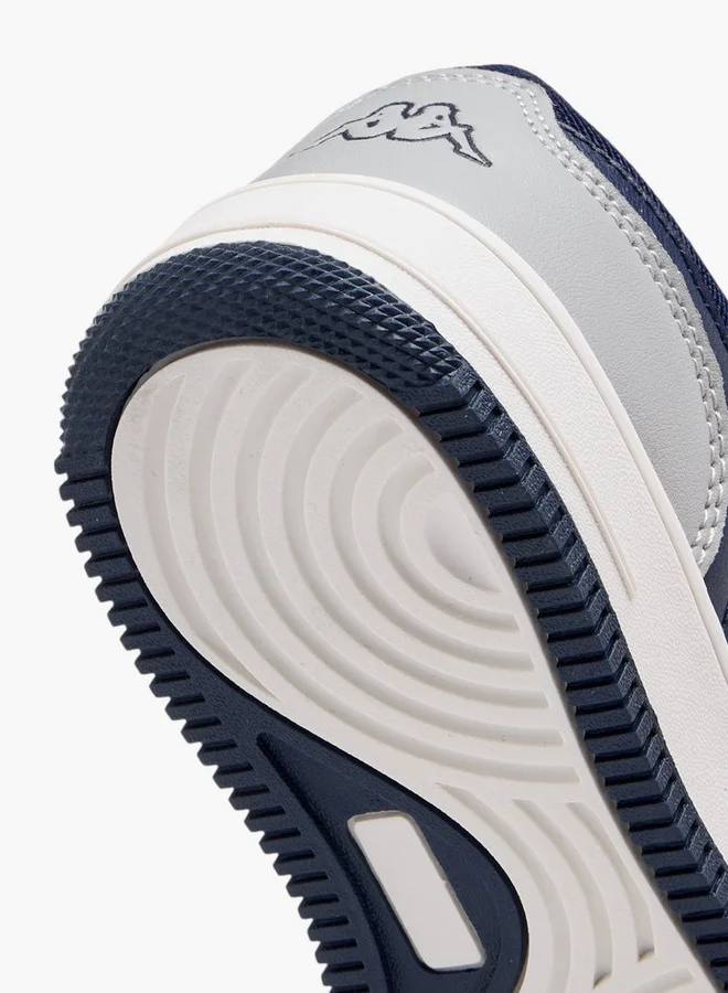 Kappa Boys' Colourblock Low Ankle Sneakers with Hook and Loop Closure