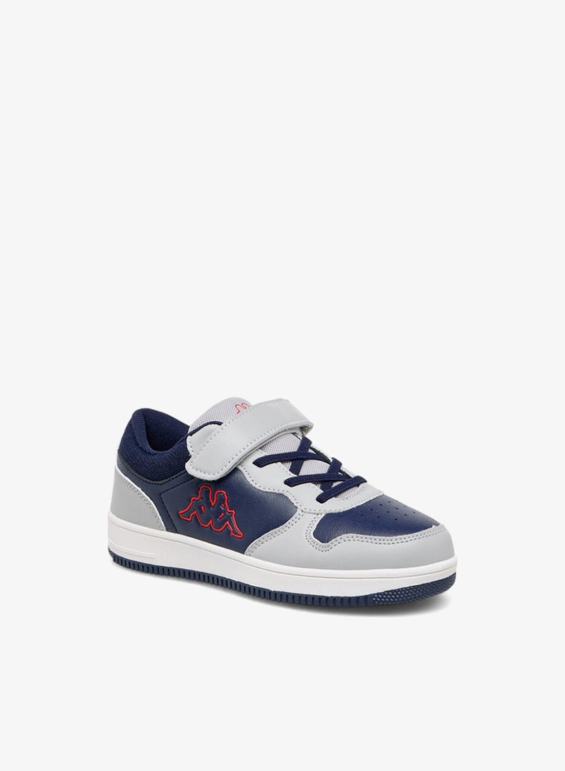 Kappa Boys' Colourblock Low Ankle Sneakers with Hook and Loop Closure - Image 2