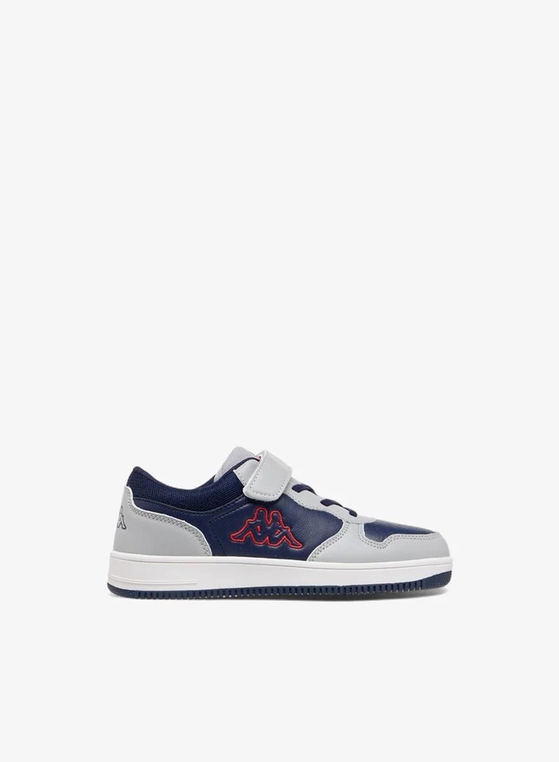 Kappa Boys' Colourblock Low Ankle Sneakers with Hook and Loop Closure
