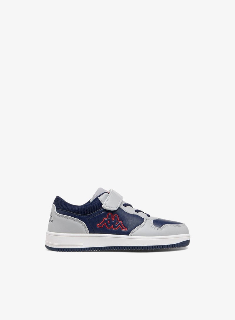 Kappa Boys' Colourblock Low Ankle Sneakers with Hook and Loop Closure - Image 1