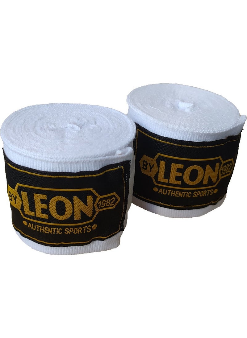 By Leon 1982 Elastic Boxing, Kickboxing and Muay Thai Bandage 3.5 Meters White  - Image 1
