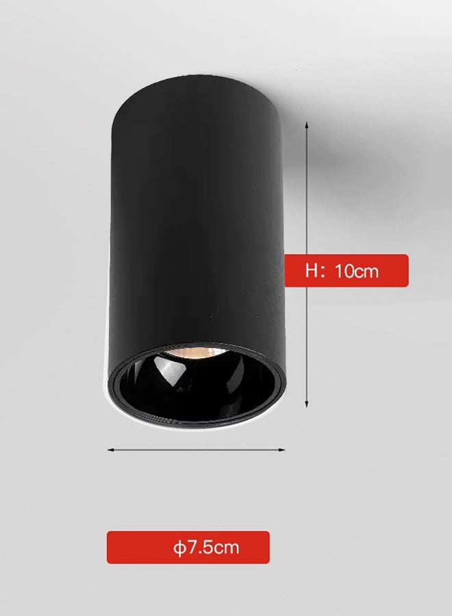 2 pack 12 Watts Black Body Cylindrical Surface Mounted Spot Light Down Light 3000K Warm White,4000K Natural White,6000K Cold White  - Image 2
