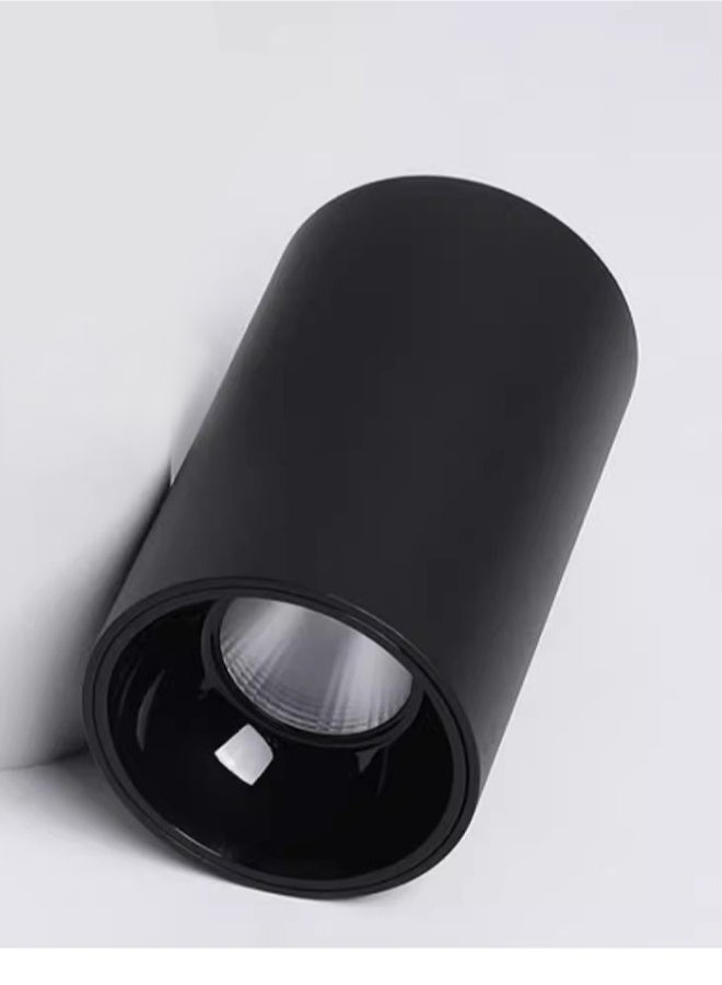 2 pack 12 Watts Black Body Cylindrical Surface Mounted Spot Light Down Light 3000K Warm White,4000K Natural White,6000K Cold White  - Image 4