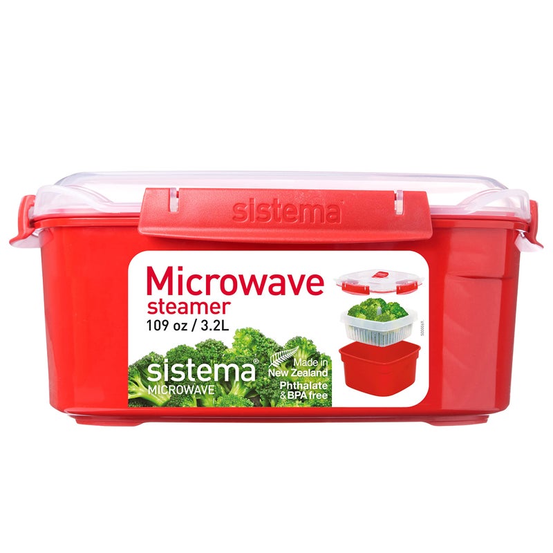 Sistema Microwave Steamer for Cooking Food and Vegetables with Steam Release Vent - Image 1