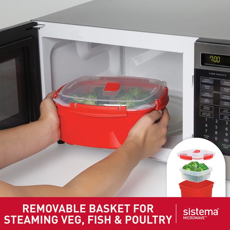 Sistema Microwave Steamer for Cooking Food and Vegetables with Steam Release Vent - Image 4