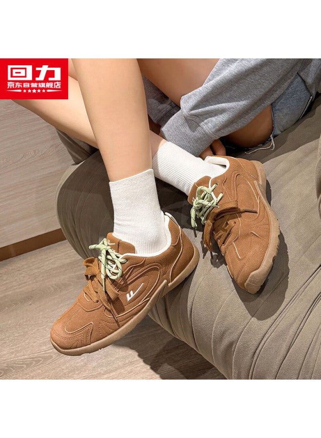 Warrior Women's Sneakers Spring New Fashion Retro German Training Shoes Brown Size 40