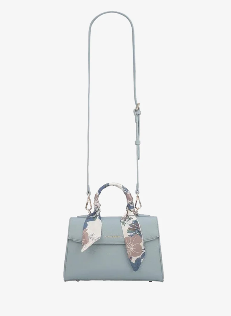 Le Confort Textured Crossbody Bag With Scarf Accent