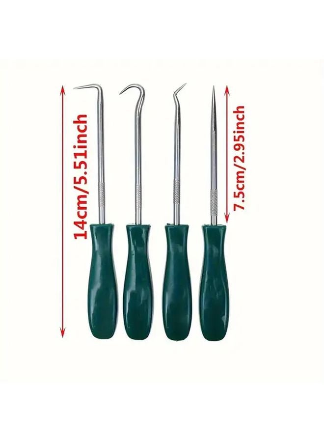 Green Heavy Duty Metal Oil Seal Puller Set 4pcs Automotive O Ring Gasket Removal Tool - Image 4