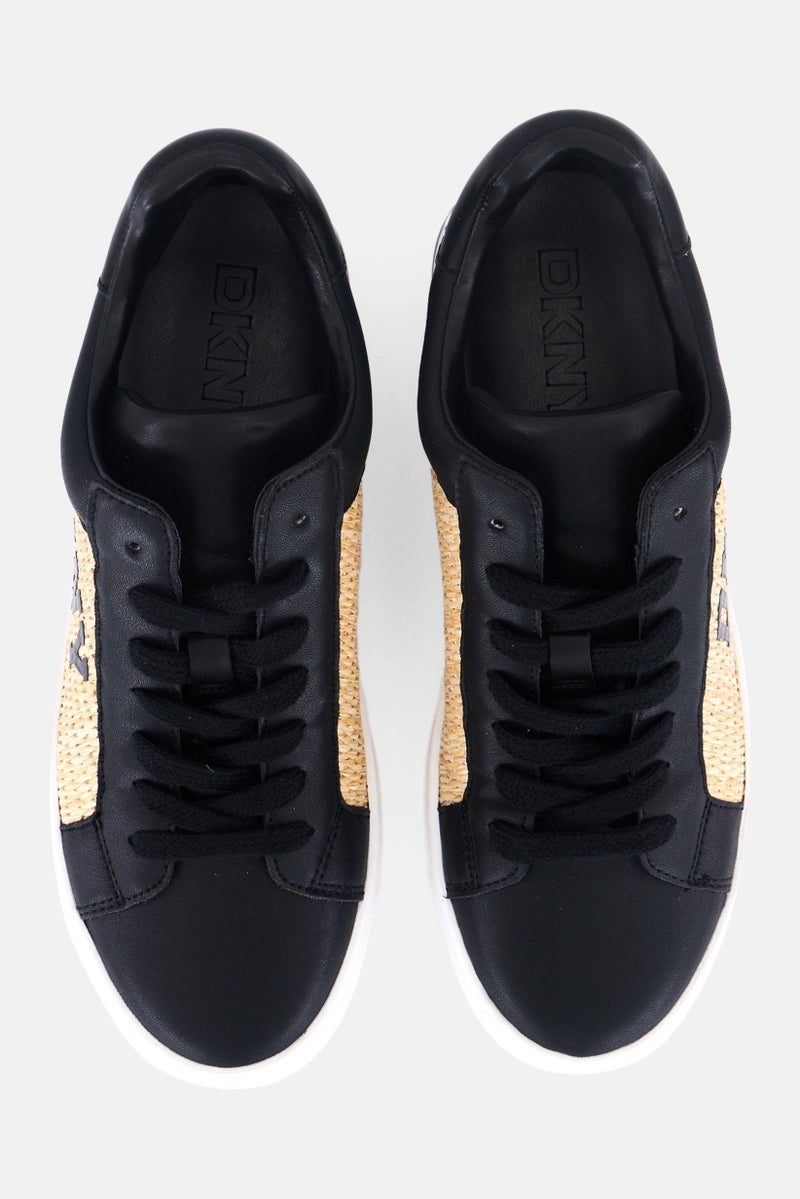 DKNY Women Medium Abeni Arch Lace Up Casual Shoes, Black  - Image 3