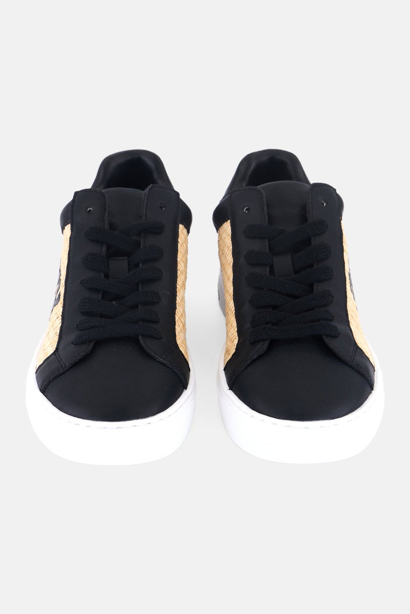 DKNY Women Medium Abeni Arch Lace Up Casual Shoes, Black  - Image 4