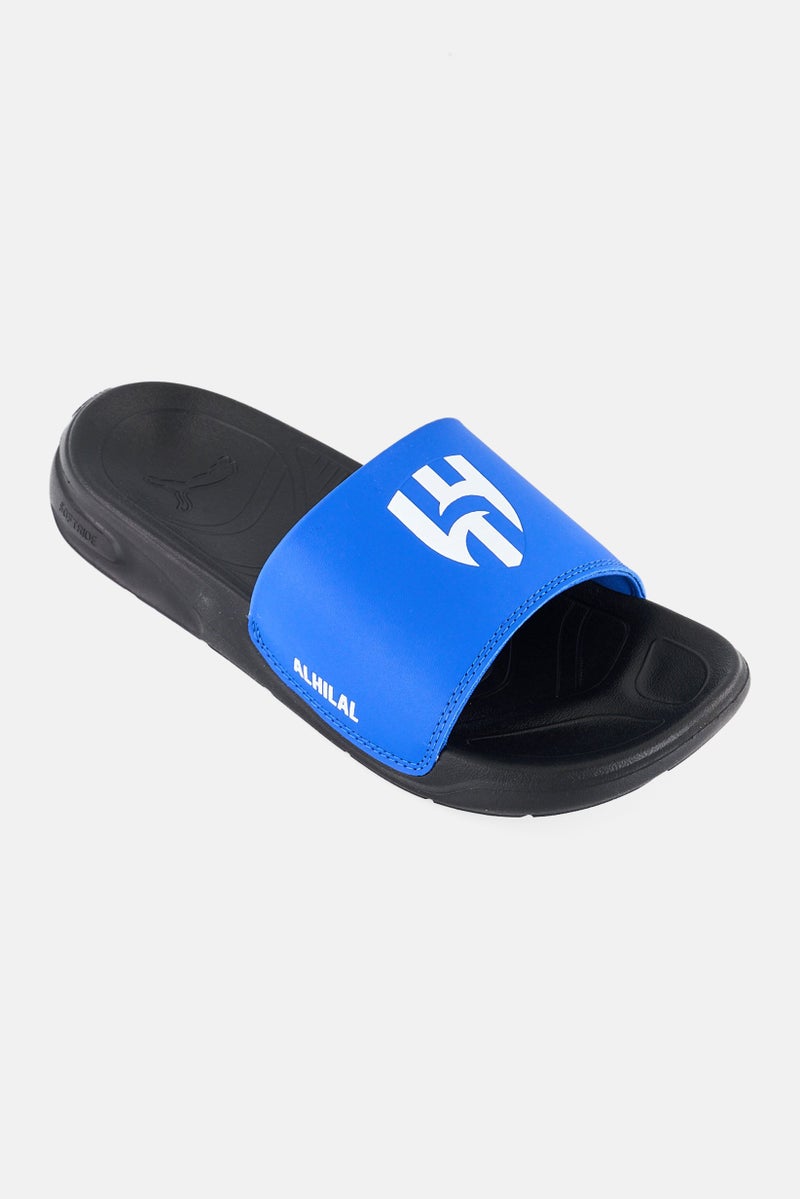 PUMA Kids Boy Softride Team Cat Al Hilal Slip On Slides, Blue - Image 1