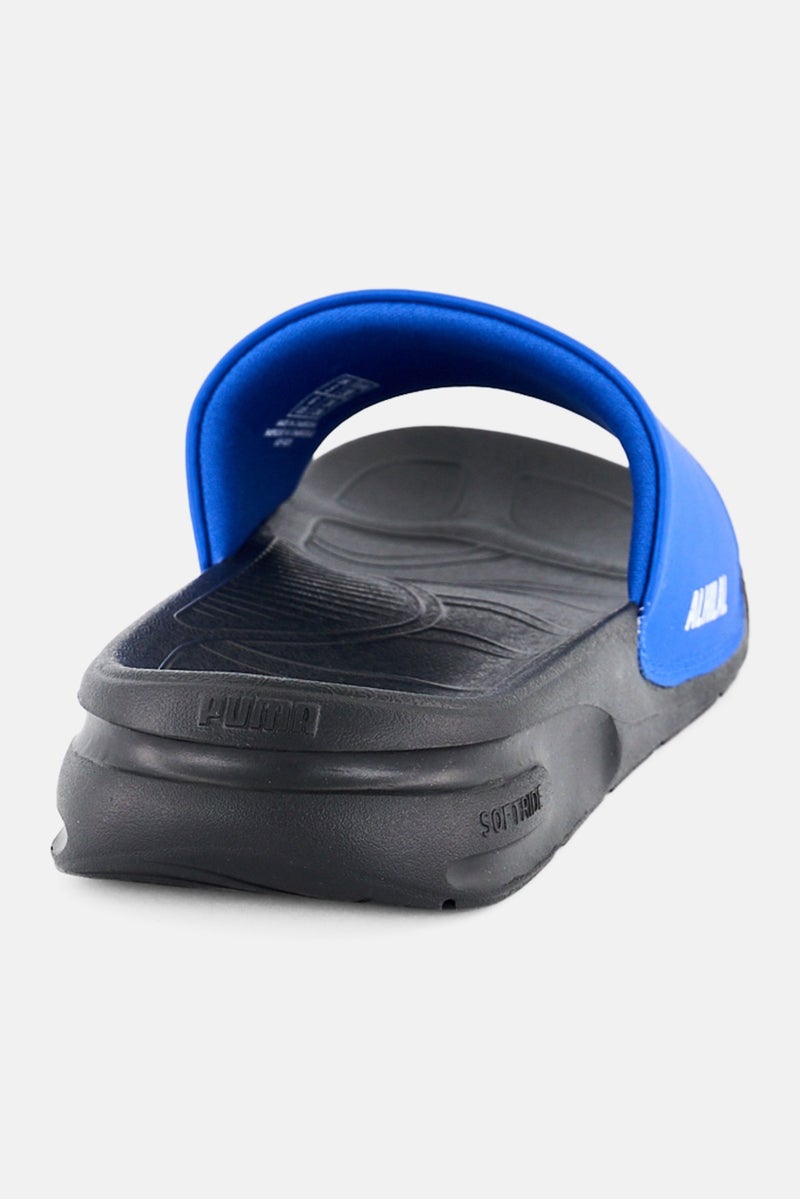 PUMA Kids Boy Softride Team Cat Al Hilal Slip On Slides, Blue - Image 2