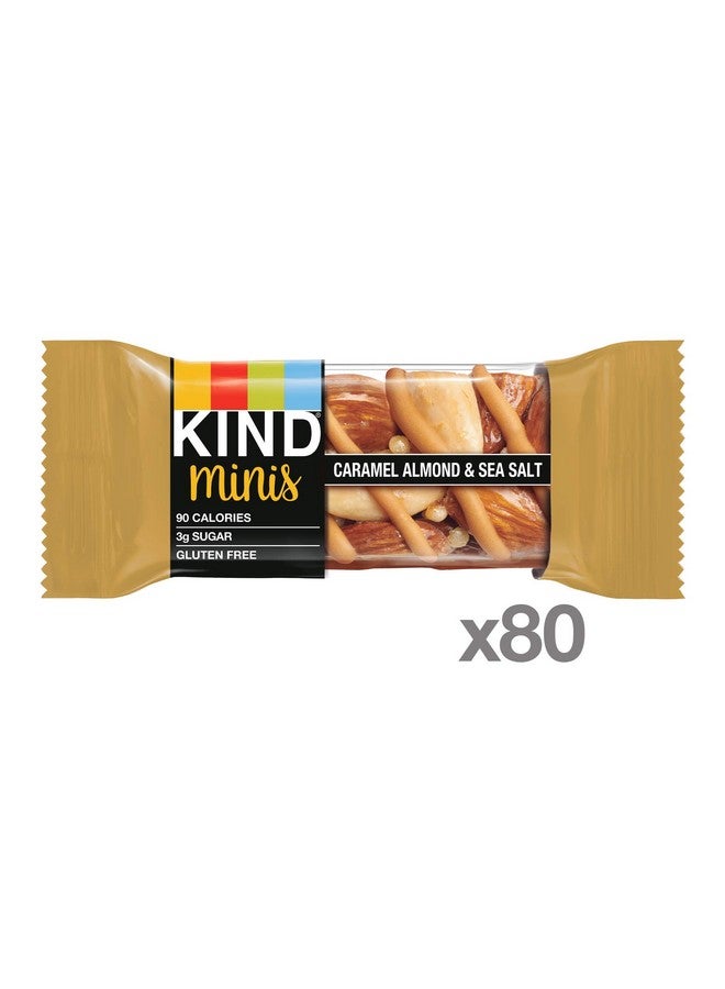 KIND Minis Healthy Snack Bar, Caramel Almond & Sea Salt, 3g Sugar, Gluten Free Bars, 0.7 OZ, (80 Ct) - Image 2