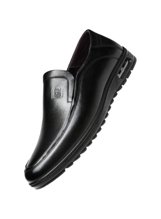 LAORENTOU Leather Shoes For Men, Top-Grain Cowhide, Business Casual Shoes, Comfortable Breathable Slip-On Men'S Shoes, 510904419, Black, Size 42 - Image 1