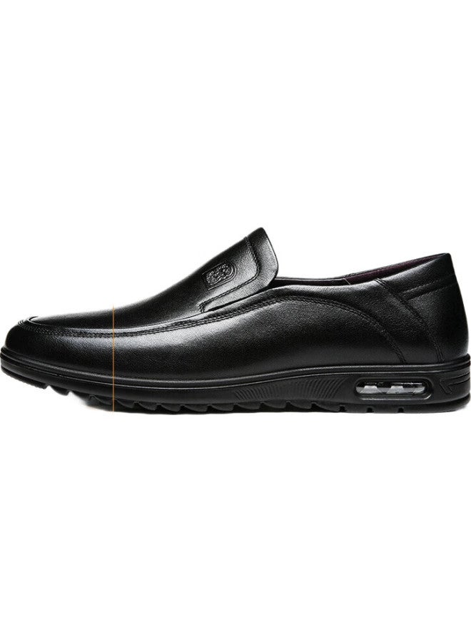 LAORENTOU Leather Shoes For Men, Top-Grain Cowhide, Business Casual Shoes, Comfortable Breathable Slip-On Men'S Shoes, 510904419, Black, Size 42 - Image 2