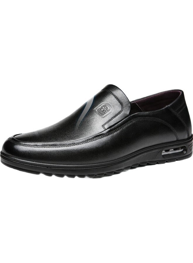 LAORENTOU Leather Shoes For Men, Top-Grain Cowhide, Business Casual Shoes, Comfortable Breathable Slip-On Men'S Shoes, 510904419, Black, Size 42 - Image 3