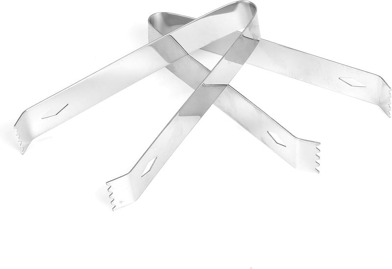 USATDD 2 Pack Ice Tongs 5.9 Inch Small Serving Tongs Food-Grade Small Tongs for Appetizers Stainless Steel Sugar Tongs Ice Tongs for Ice Bucket Party Coffee Bar, Silver - Image 4