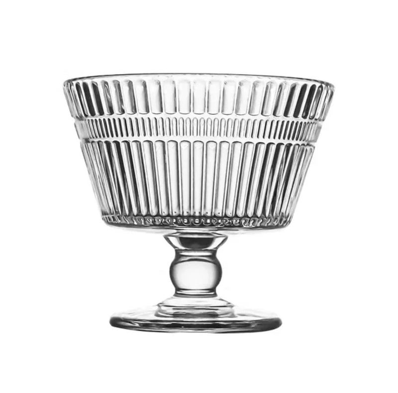 BuntyChiku Glass Ice Cream Bowls Set of 4 Glass Dessert Cups with Gold Spoon Fruit Parfait Cups for Sundae Ice Cream Fruit Cocktail 75oz Footed Dessert Cups6 Pcs 250 ml - Image 1