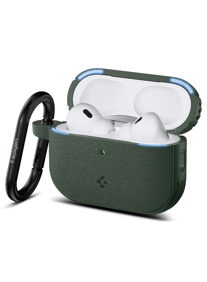 Spigen Vault AirPods Pro 3 Case (3rd Generation) Shockproof Protective Cover with Carabiner (2025) Secure Lock Magnets Embedded - Midnight Green - Image 1