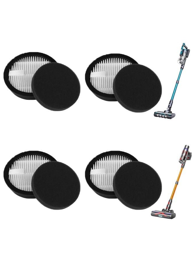 SpaceTent AceVac 11 HEPA Vacuum Replacement Filter Compatible with AFNOP Acevac11 Cordless Vacuum Cleaner (4 Pack Hepa Filters and 4 Pack Sponge Sets) - Image 1