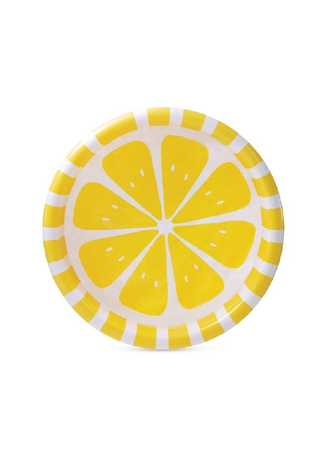 INTEX - Zesty Lemon Design Round Inflatable Kiddie Pool Yellow and White 1.47 m x 33 cm INT58432 - Image 1