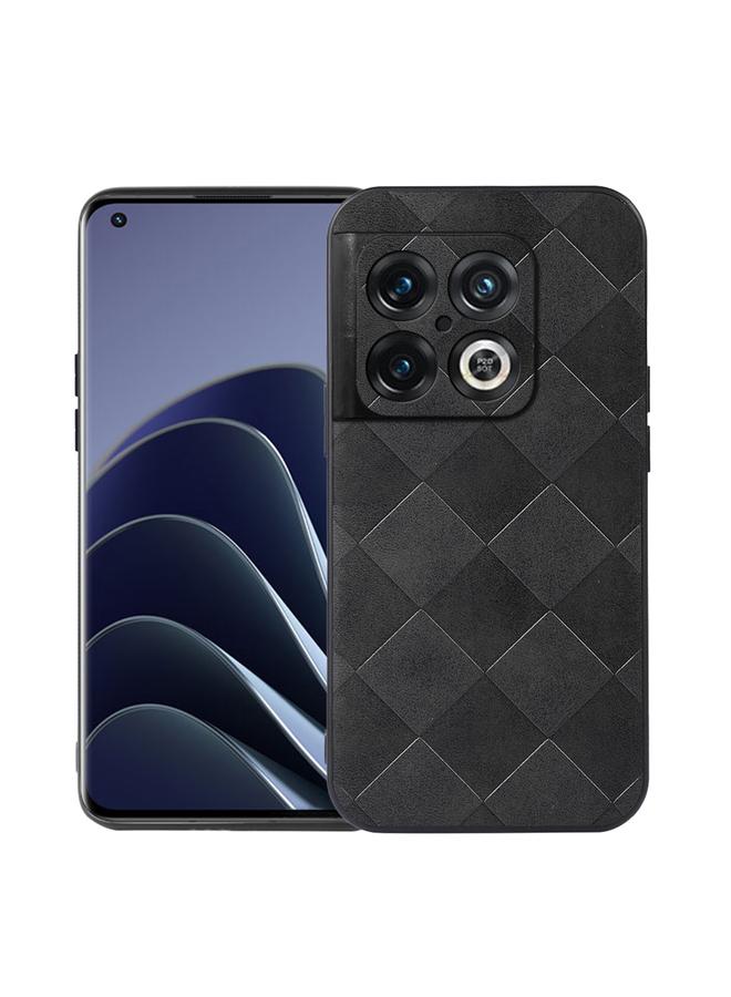 S-TOP Case For OnePlus 10 Pro 5G Weave Plaid PU Phone Case - Image 1