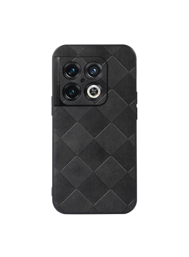 S-TOP Case For OnePlus 10 Pro 5G Weave Plaid PU Phone Case - Image 3