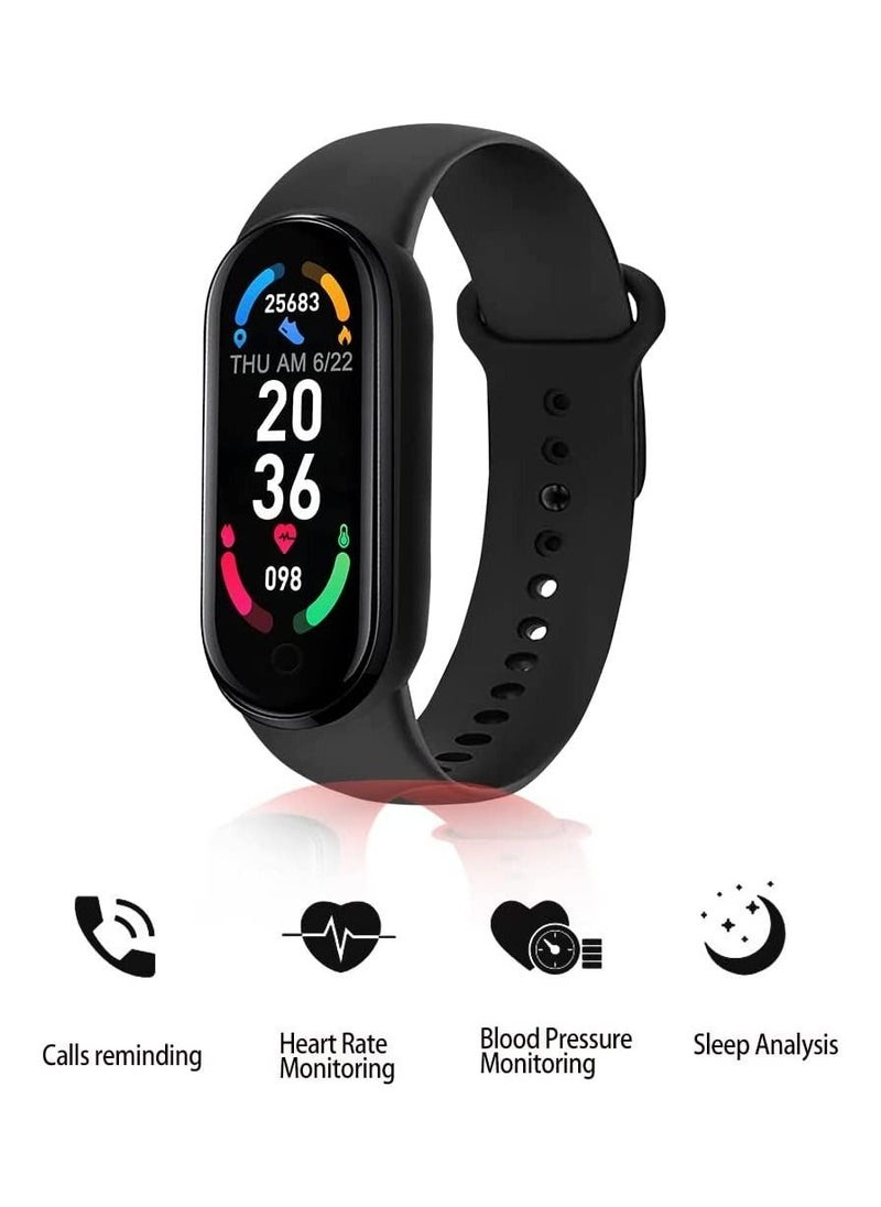 Generic - DMG Smart Watch, Sports Bluetooth Smart Watch, High Definition Touch Screen Smart Bracelet, Pedometer, Heart Rate Measurement, Ip67 Waterproof, Call and Message Reminder,sedentary reminder (Black) - Image 1