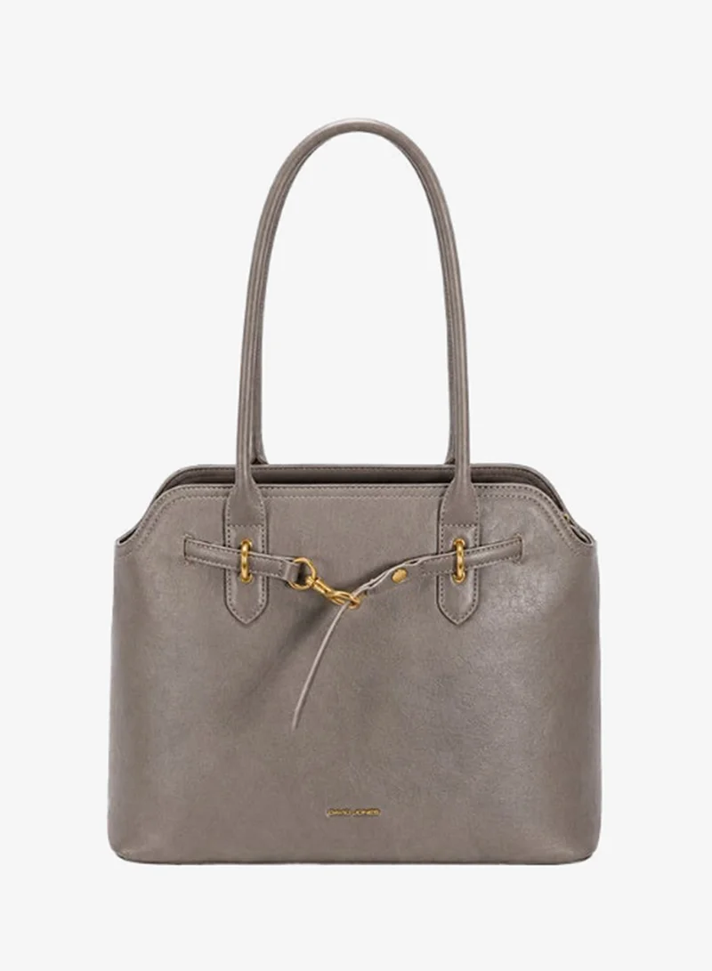 David Jones retro tote purse- The classic chic bag for formal and casual styles in model cm7665- David Jones luxury shoulder bag with compartments- Leather large size bag with extra adjustable strap
