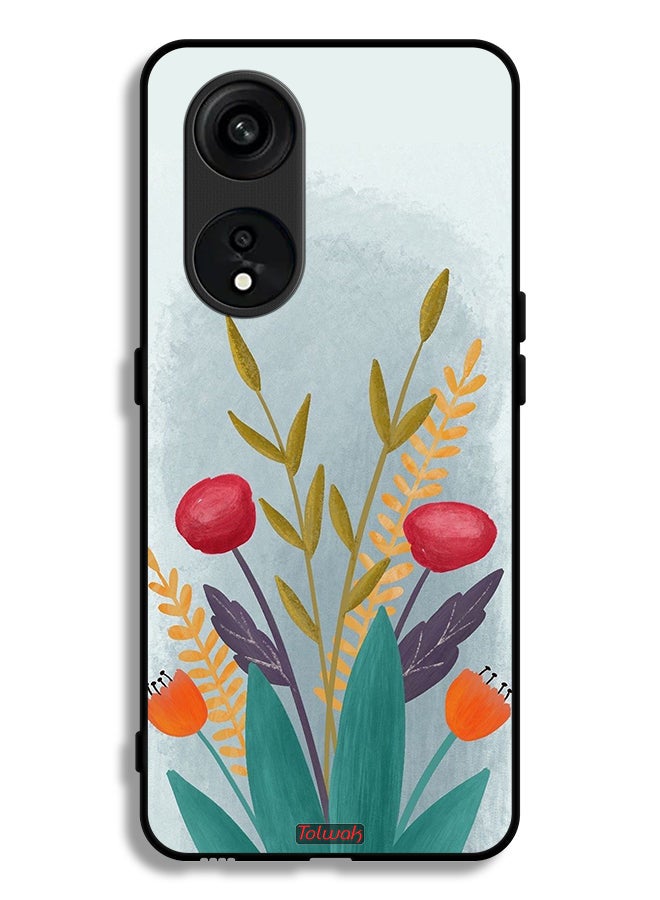 Oppo Reno 8T 5G Protective Case Cover Plants Drawing Art