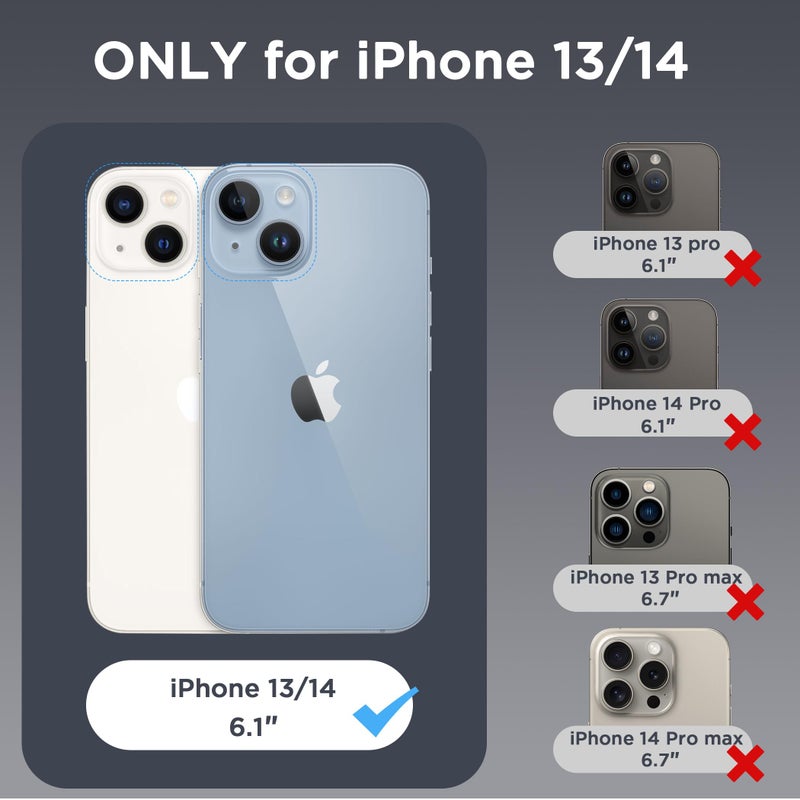 CACOE Magnetic Case for iPhone 13 & iPhone 14 6.1 inch-Compatible with MagSafe & Magnetic Car Phone Mount,Not Yellowing Anti-Scratch (Clear) - Image 2