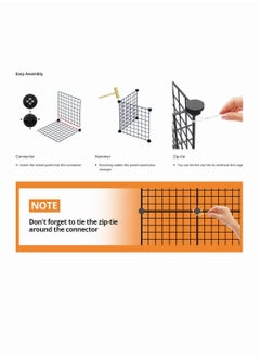 Reelyo 2 Floors 1 Row Pet Shop Outdoor Cat Cage Cat Show Metal Foldable Cat Cage Black  - Image 5