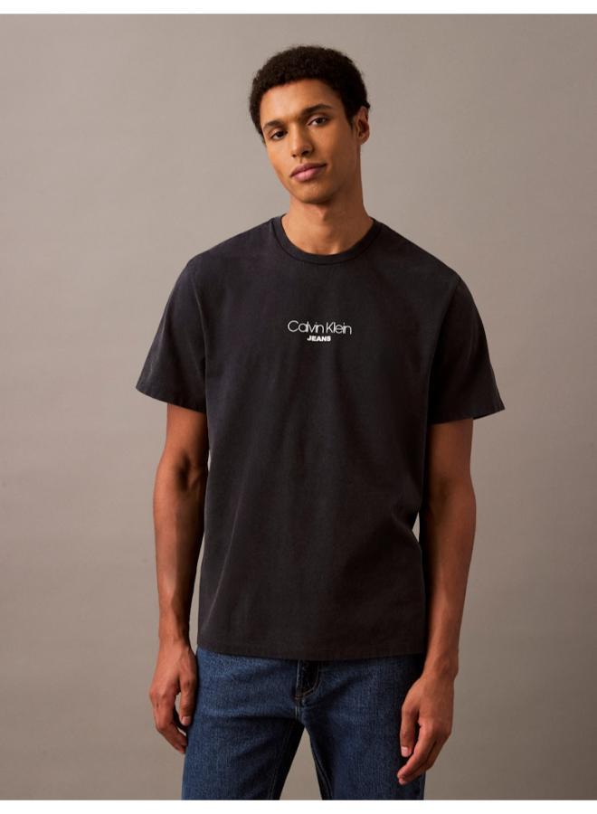 كالفن كلاين جينز تيشيرت بياقة دائرية وشعار - Image 1