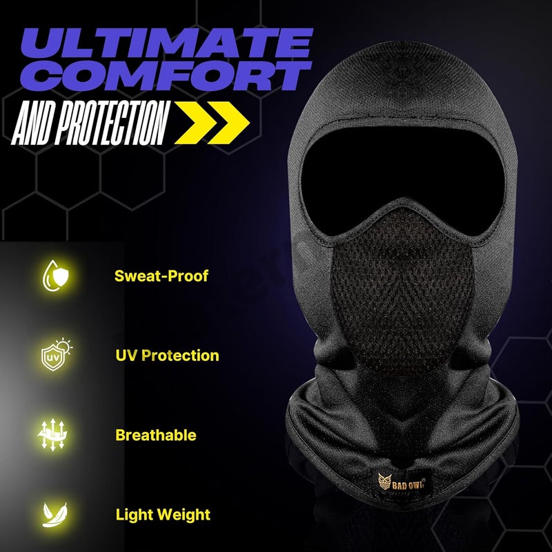 BADOWL Full Face Balaclava for Men & Women - UV Protection, Breathable & Stretchable Fabric, Lightweight & Comfortable, Perfect for Biking, Cycling & Outdoors - Image 2