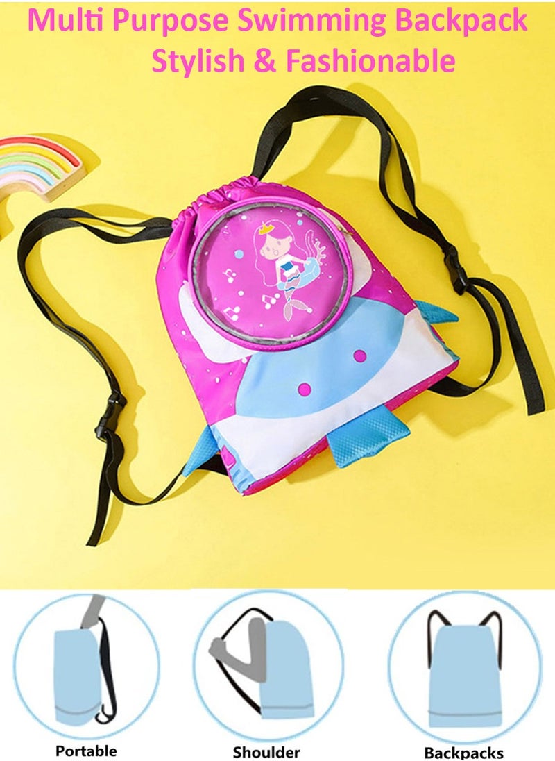 QUTOOB Adorable Backpack For Kids, Boys, Girls - Large Capacity Backpack With Wet And Dry Separation Compartment - Swimming Bag - Waterproof Bag for Swimming Supplies, Beach, Gym, Sports, Pool, Etc  - Image 3