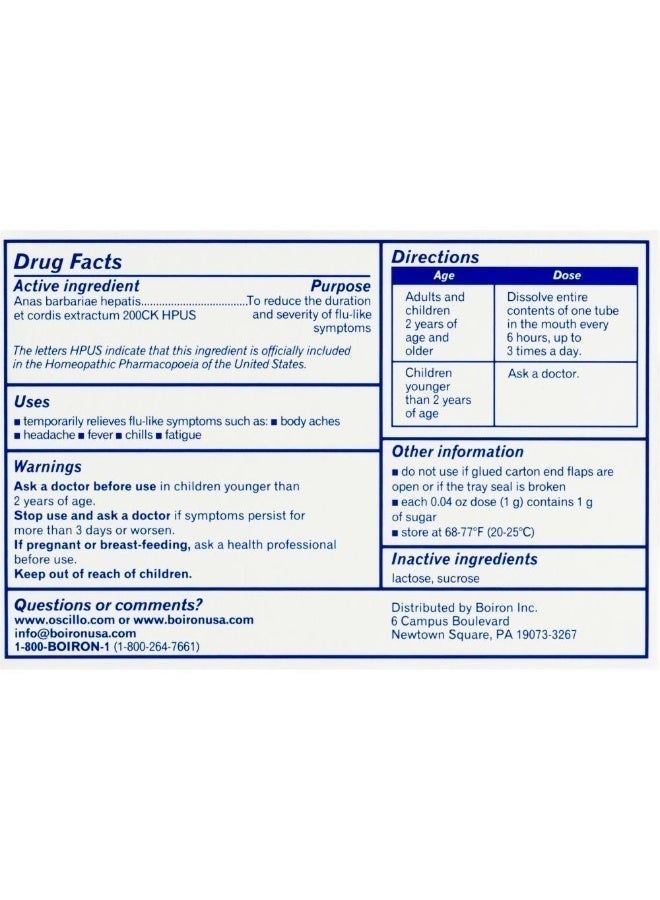 Oscillococcinum أوسيلوكوكسينوم أنبوب 1 جم من الحبيبات - Image 2