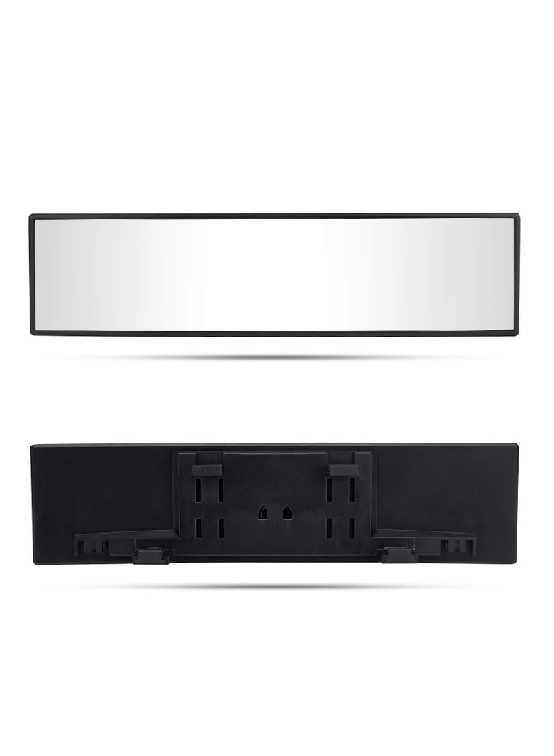 Excefore Car Rearview Mirrors, Universal 11.81 Inch Panoramic curved surface Rearview Mirror curved surface to Reduce Blind Spot Effectively Wide Angle Convex For Cars, SUV, Trucks - Image 1