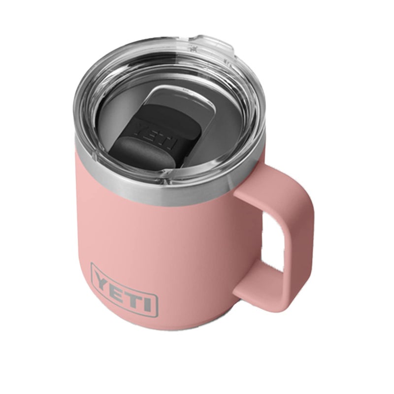 YETI Rambler 10 oz Stackable Mug  Stainless Steel  Vacuum Insulated with MagSlider Lid  Sandstone Pink - Image 1