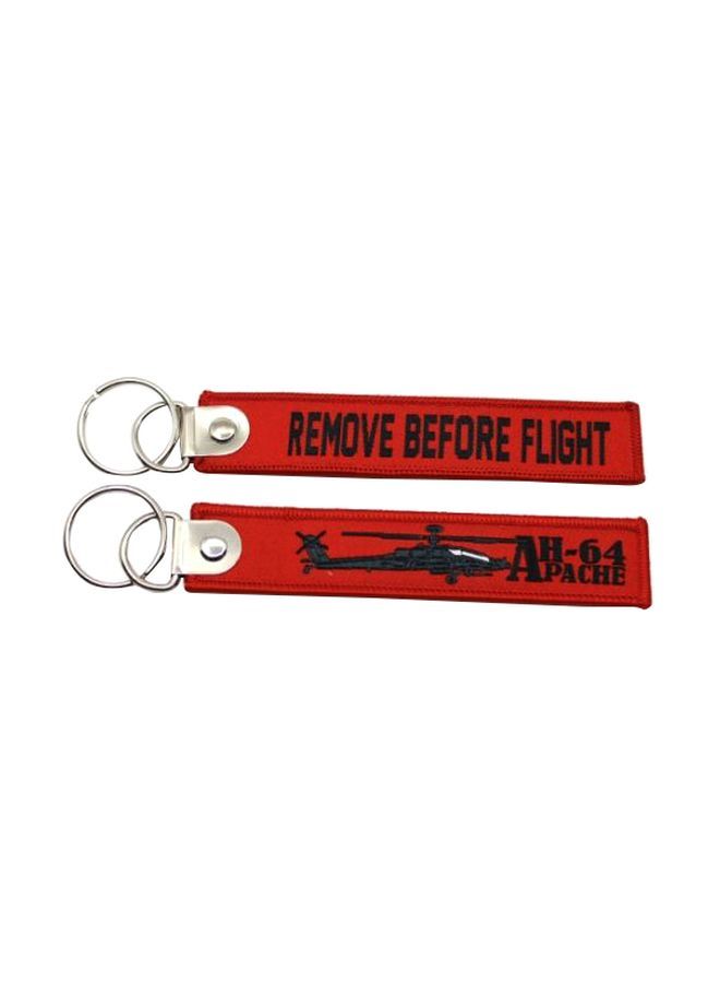 NIBEMINENT Pack Of 2 Remove Before Flight Engraved Keychain - Image 1