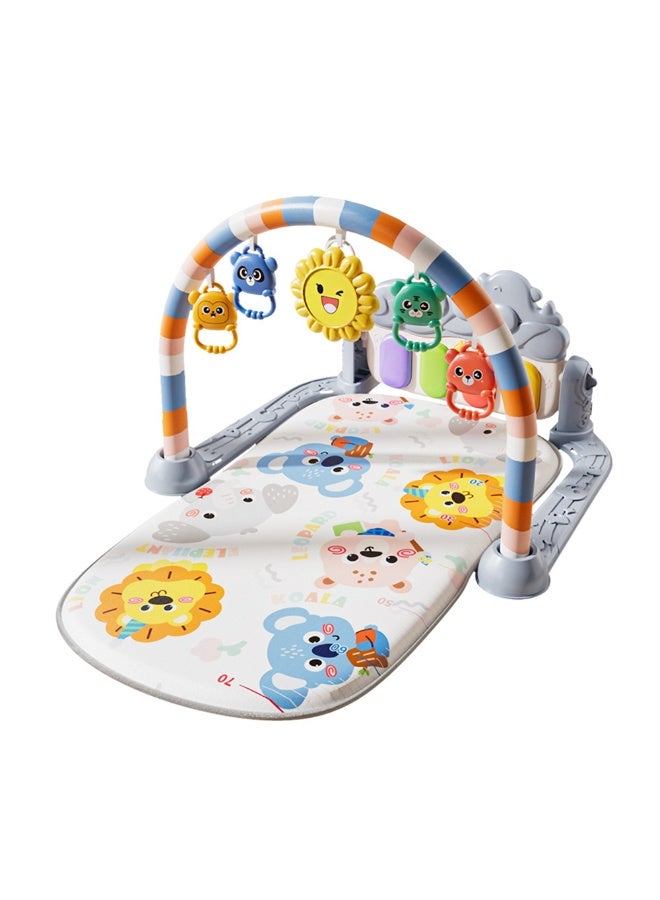 MaBaby 3-in-1 Baby Play Mat Gym with Piano Keyboard,Activity Gym for Newborns 0-36 Months – Kick & Play Musical Mat with Hanging Rattles, Lights & Early Education Toys for Tummy Time, Sit & Play - Image 1