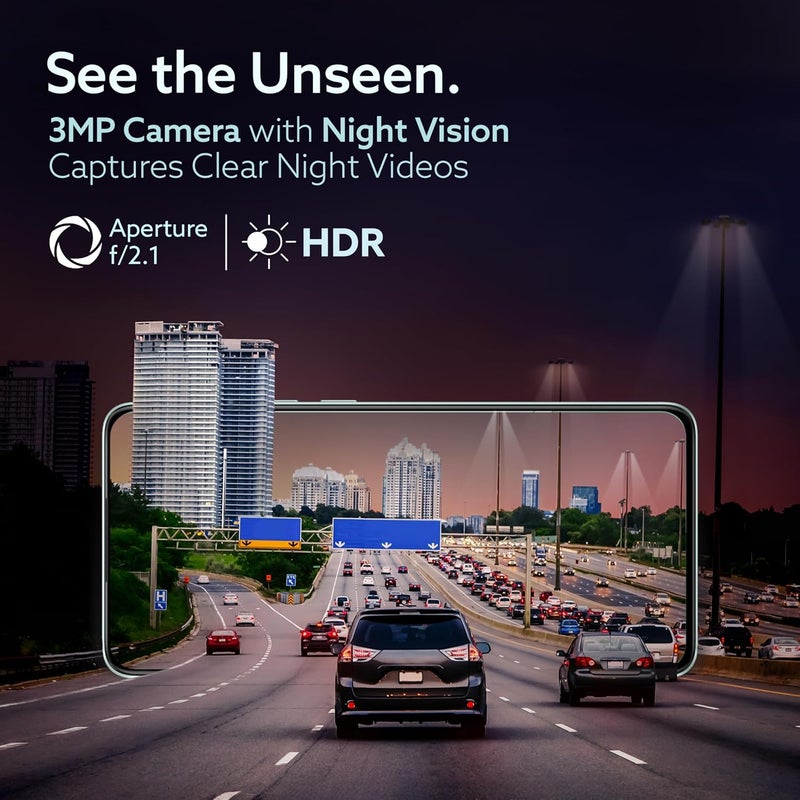 AGARO Alpha Car Dash Camera, Dashboard Recorder, 3MP, 140 Degree Wide Angle, F2.1 Aperture, Full HD, Voice Recorder, 128 GB Micro SD Card Support, Night Vision, G Sensor, Wifi, Loop Recording, DIY Set Up - Image 5