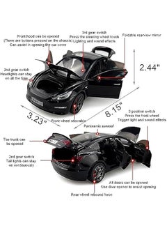 Generic 1:24 Scale Model 3 Alloy Car Model Diecast Toy Vehicles for Kids, car Model 3 Gull Wing Door，Pull Back Alloy Car with Lights and Music,Gifts for Boys and Girls  - Image 2
