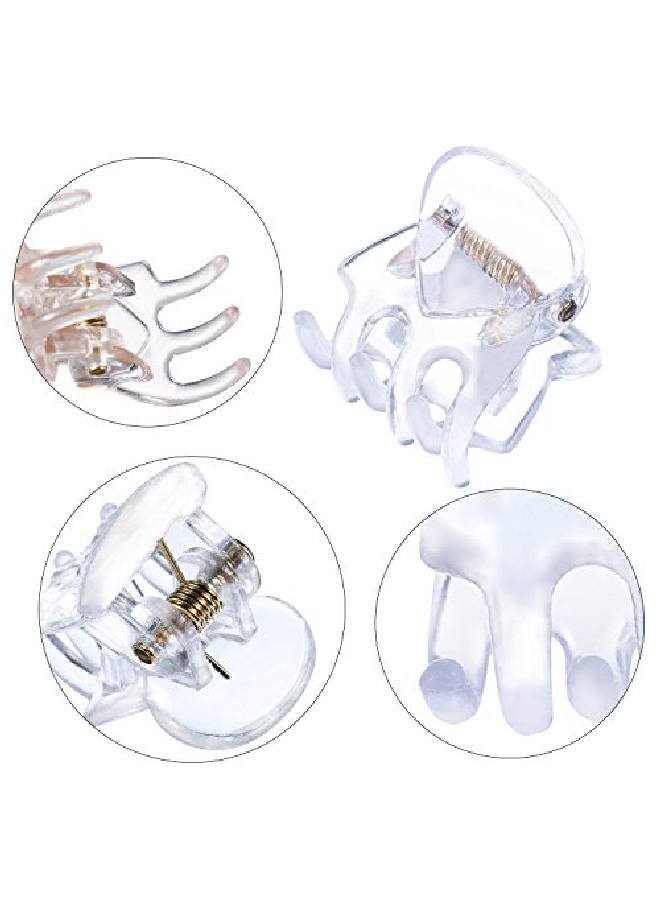 Hotop 24 Pcs Small Mini Hair Clips Tiny Hair Claws Pins Clamps Plastic For Women Girl'S Hair (Clear) - Image 4