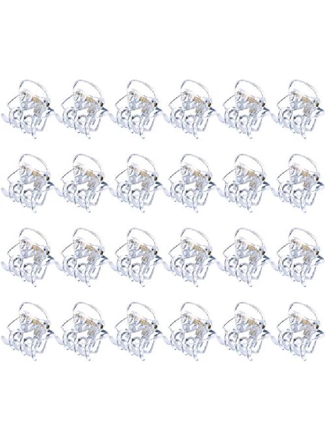 Hotop 24 Pcs Small Mini Hair Clips Tiny Hair Claws Pins Clamps Plastic For Women Girl'S Hair (Clear) - Image 1