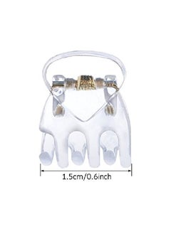 Hotop 24 Pcs Small Mini Hair Clips Tiny Hair Claws Pins Clamps Plastic For Women Girl'S Hair (Clear)  - Image 3