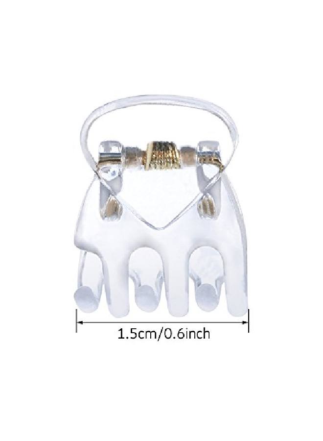 Hotop 24 Pcs Small Mini Hair Clips Tiny Hair Claws Pins Clamps Plastic For Women Girl'S Hair (Clear) - Image 3